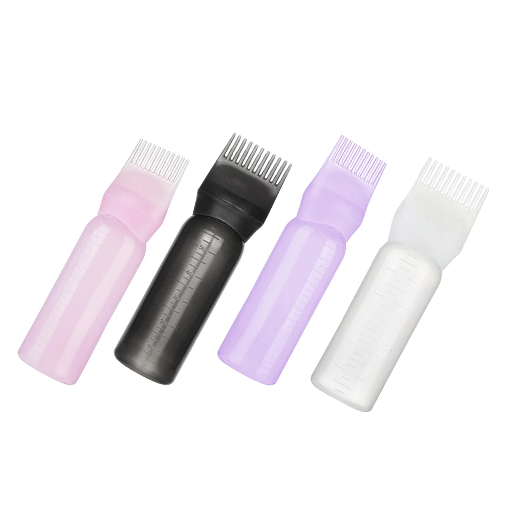 4pcs 160ML Hair Dye Bottles Black White Root Comb Applicator Salon Barber Shop Tools Reusable Professional
4pcs 160ML Hair Dye Bottles Black White Root Comb Applicator Salon Barber Shop Tools Reusable Professional