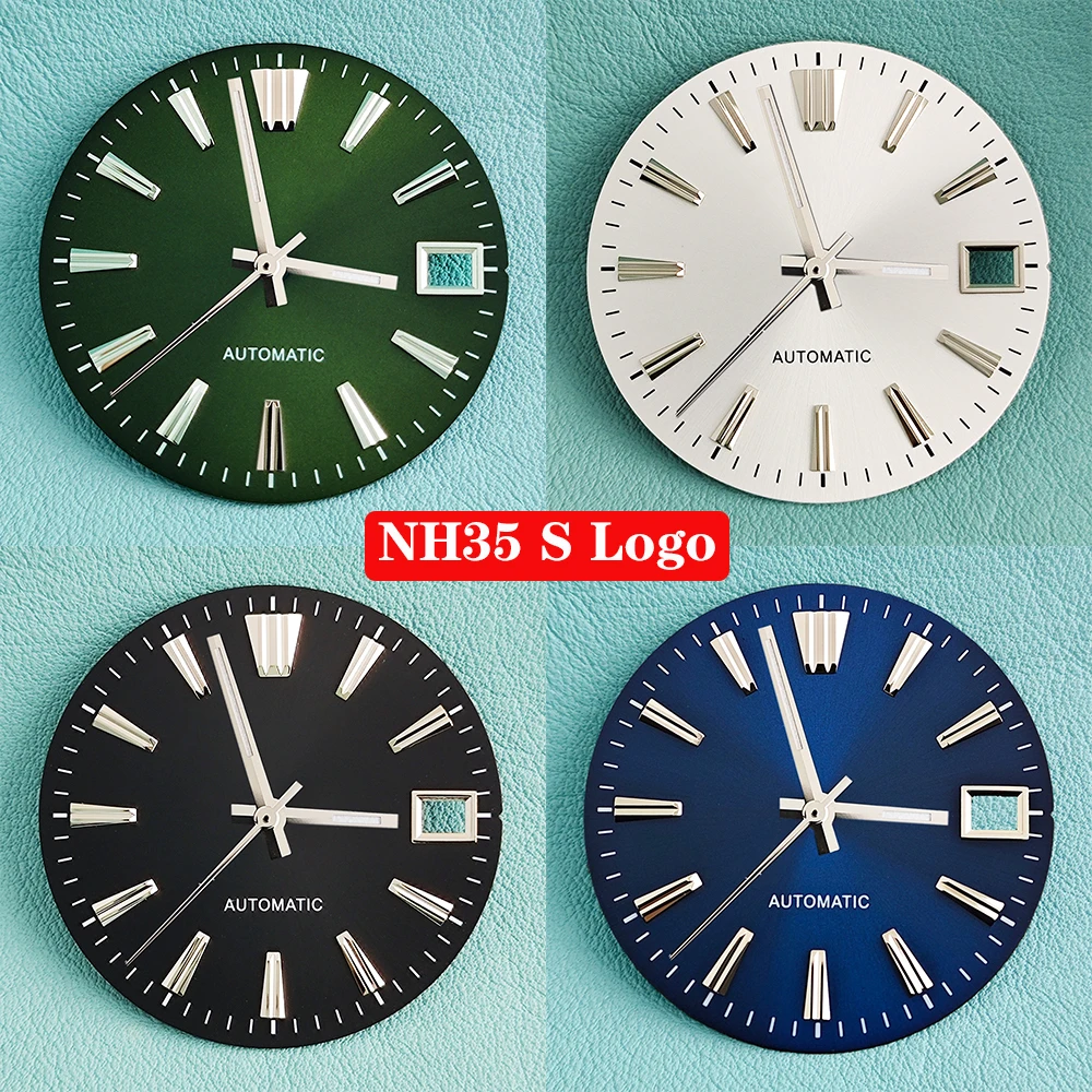 NH35 dial 28.5mm S dial self customized logo suitable for NH35/NH36 movements watch replacement parts customized watch
NH35 dial 28.5mm S dial self customized logo suitable for NH35/NH36 movements watch replacement parts customized watch