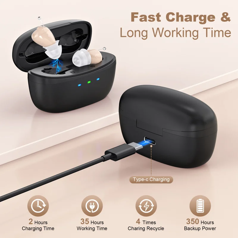 Hearing Amplifiers Earbud Digital In-Ear Enhancer Sound Voice Sound Amplifier Rechargeable Headphones hearing aid for Seniors
Hearing Amplifiers Earbud Digital In-Ear Enhancer Sound Voice Sound Amplifier Rechargeable Headphones hearing aid for Seniors