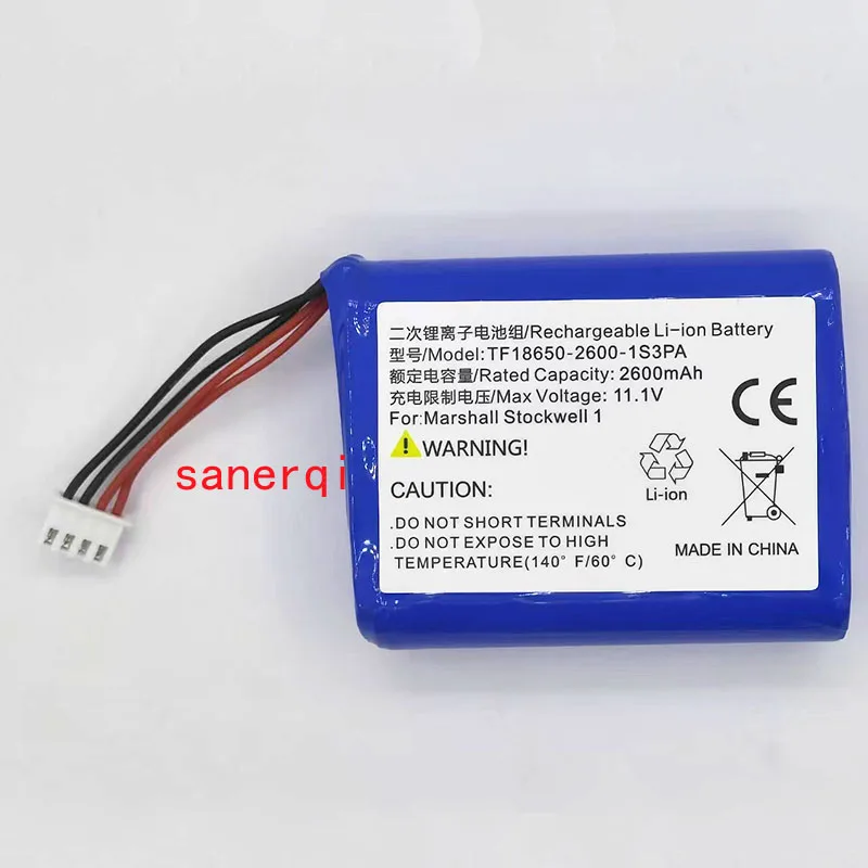 Новый аккумулятор для динамика Bluetooth 11,1 В, 2600 мАч для Marshall Stockwell 1 TF-18650-2600-1S3PA
Новый аккумулятор для динамика Bluetooth 11,1 В, 2600 мАч для Marshall Stockwell 1 TF-18650-2600-1S3PA