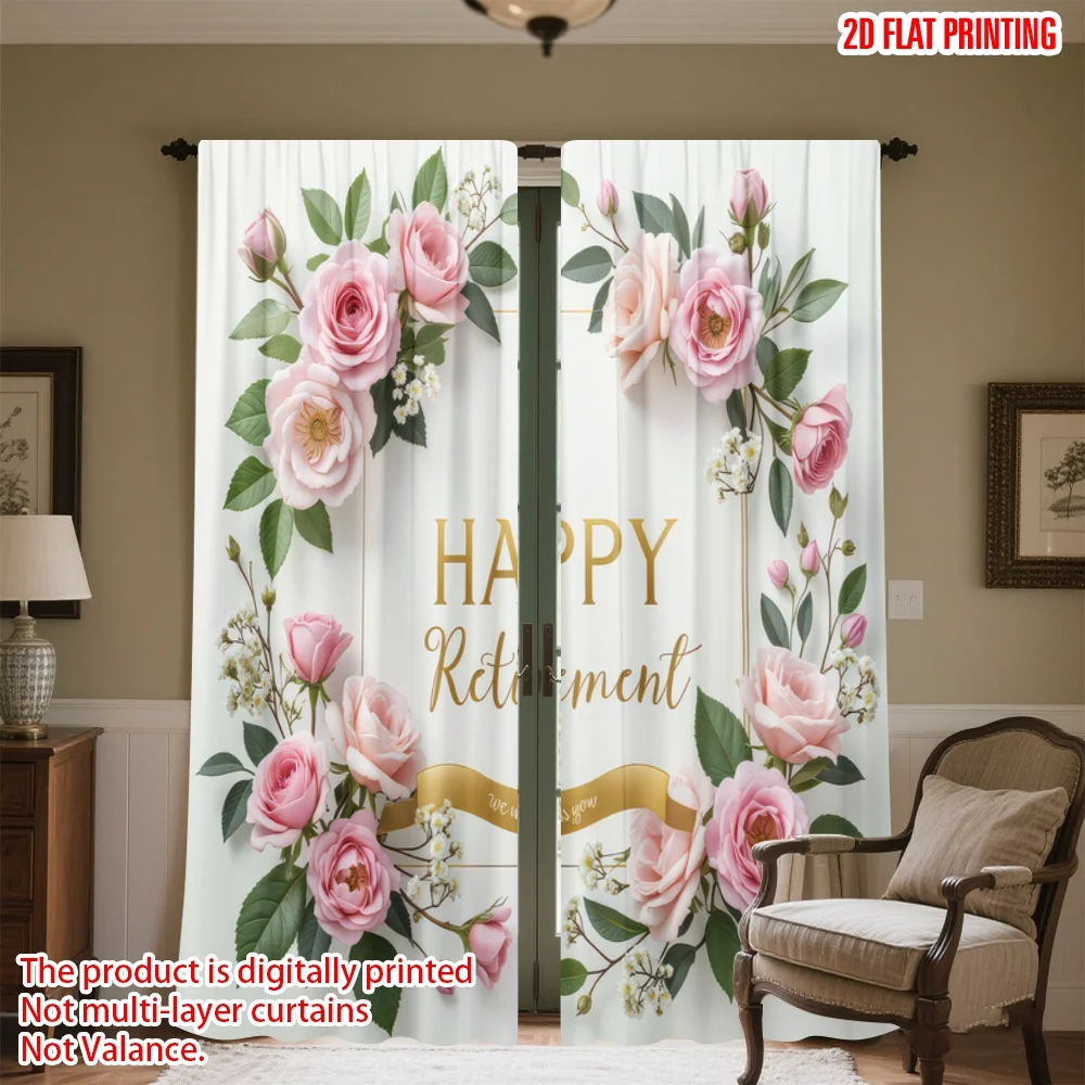 2D flat printing 2pcs Window Drapes Retirement Floral Celebration(1) Digital Printed Polyester Drapes Birthday Party Perfect for
2D flat printing 2pcs Window Drapes Retirement Floral Celebration(1) Digital Printed Polyester Drapes Birthday Party Perfect for