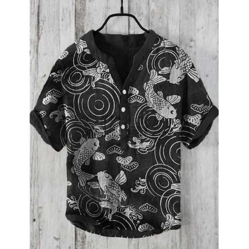 New Men's Shirt Short Sleeved Summer Casual Vacation Daily Retro Polo Shirt Vintage Japanese Clothes Roupa Masculina
New Men's Shirt Short Sleeved Summer Casual Vacation Daily Retro Polo Shirt Vintage Japanese Clothes Roupa Masculina