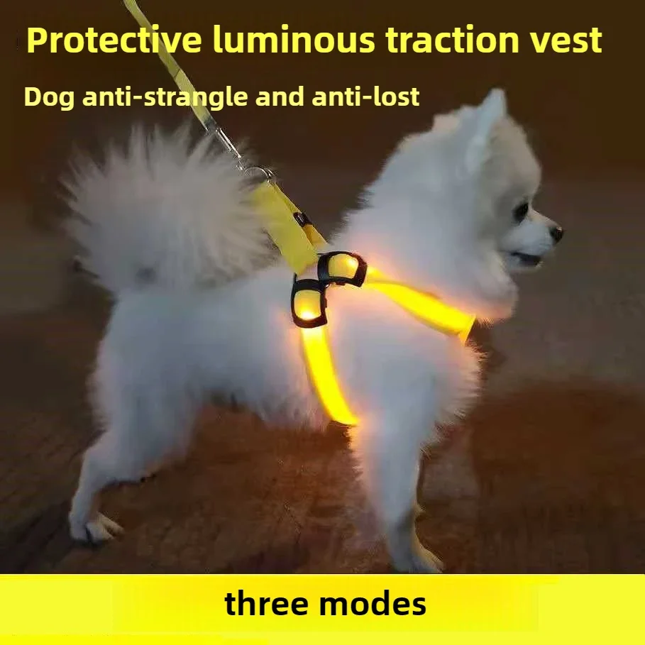 Outdoor Luminous Pet Supplies LED Luminous Dog Chest Harness Large Dog Traction Dog Walking Supplies To Prevent Getting Lost New
Outdoor Luminous Pet Supplies LED Luminous Dog Chest Harness Large Dog Traction Dog Walking Supplies To Prevent Getting Lost New