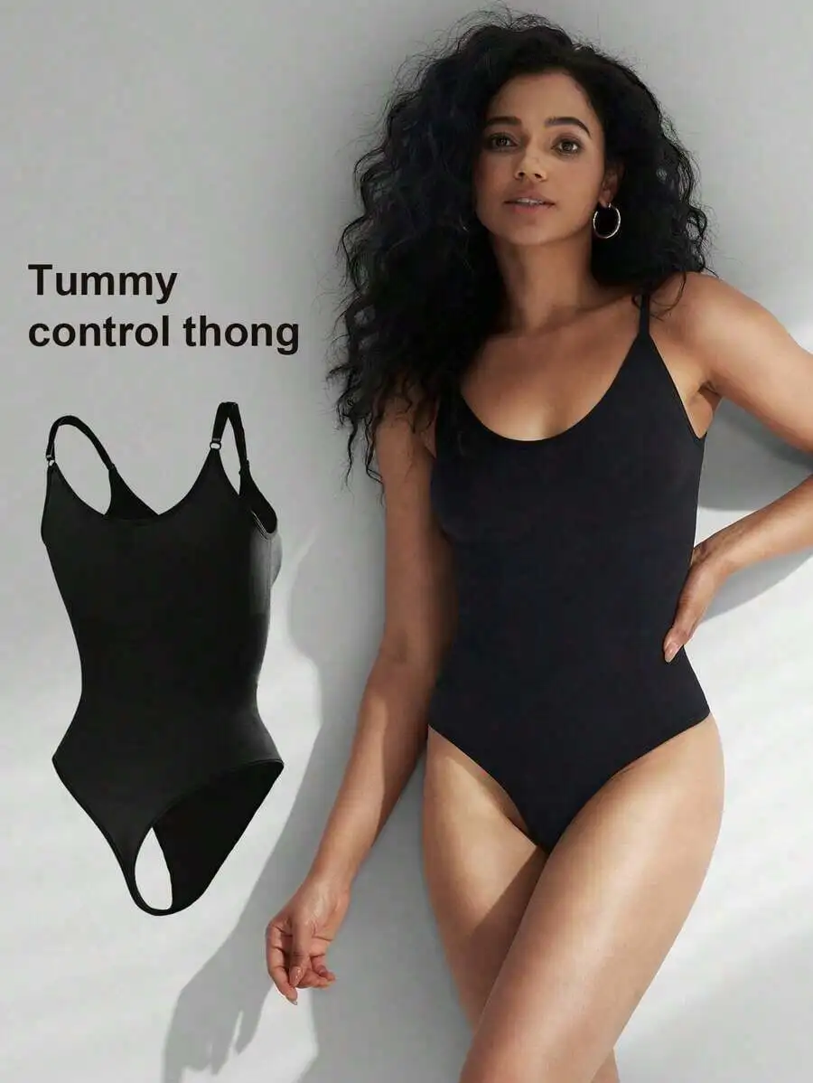 Women Seamless Shaping Bodysuit With Thong Bottom Tummy Control Slimming Bodyshaper
Women Seamless Shaping Bodysuit With Thong Bottom Tummy Control Slimming Bodyshaper