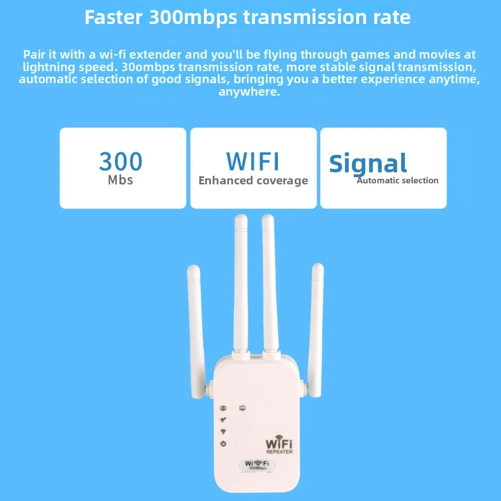Network Amplifier 300Mbps WiFi Amplifier Router 2.4 GHz Wi-Fi Signal Amplifier US 802.11n WIFI Repeater PC
Network Amplifier 300Mbps WiFi Amplifier Router 2.4 GHz Wi-Fi Signal Amplifier US 802.11n WIFI Repeater PC