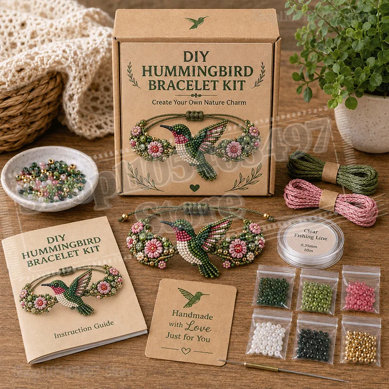 DIY Animal Beaded Bracelet Making Kit, Full Jewelry Craft Supplies, Hummingbird Handmade Bracelet Craft Set Gift for Women
DIY Animal Beaded Bracelet Making Kit, Full Jewelry Craft Supplies, Hummingbird Handmade Bracelet Craft Set Gift for Women