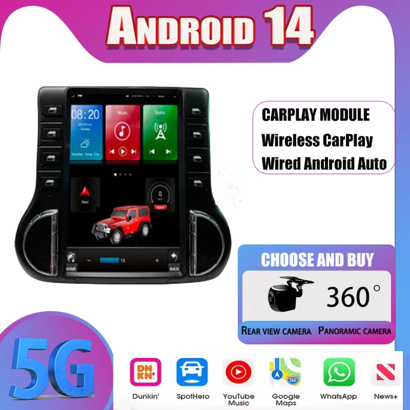 12.1"Car Radio Android14 For Jeep Wrangler 3 JK 2011-2017 GPS Wireless Carplay Navigation Multimedia Auto Stereo 2 Din Head unit
12.1"Car Radio Android14 For Jeep Wrangler 3 JK 2011-2017 GPS Wireless Carplay Navigation Multimedia Auto Stereo 2 Din Head unit