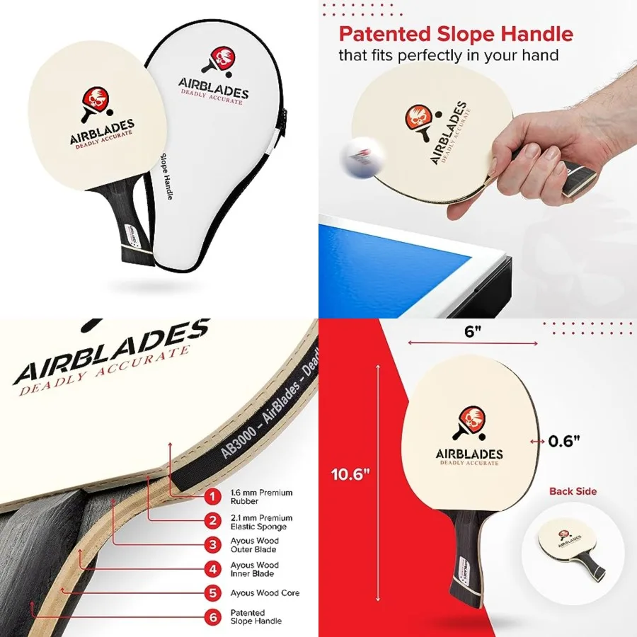 Professional Ping Pong Paddle with Hard Carry Case Pro Table Tennis Racket Table Tennis Paddle with Ergonomic Handle 5 Blades o
Professional Ping Pong Paddle with Hard Carry Case Pro Table Tennis Racket Table Tennis Paddle with Ergonomic Handle 5 Blades o
