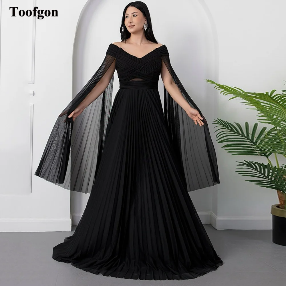 Toofgon Black Crumpled Chiffon Customized Evening Gowns Off The Shoulder Women's Prom Dress 2026 Formal Party Bridesmaid Dress
Toofgon Black Crumpled Chiffon Customized Evening Gowns Off The Shoulder Women's Prom Dress 2026 Formal Party Bridesmaid Dress