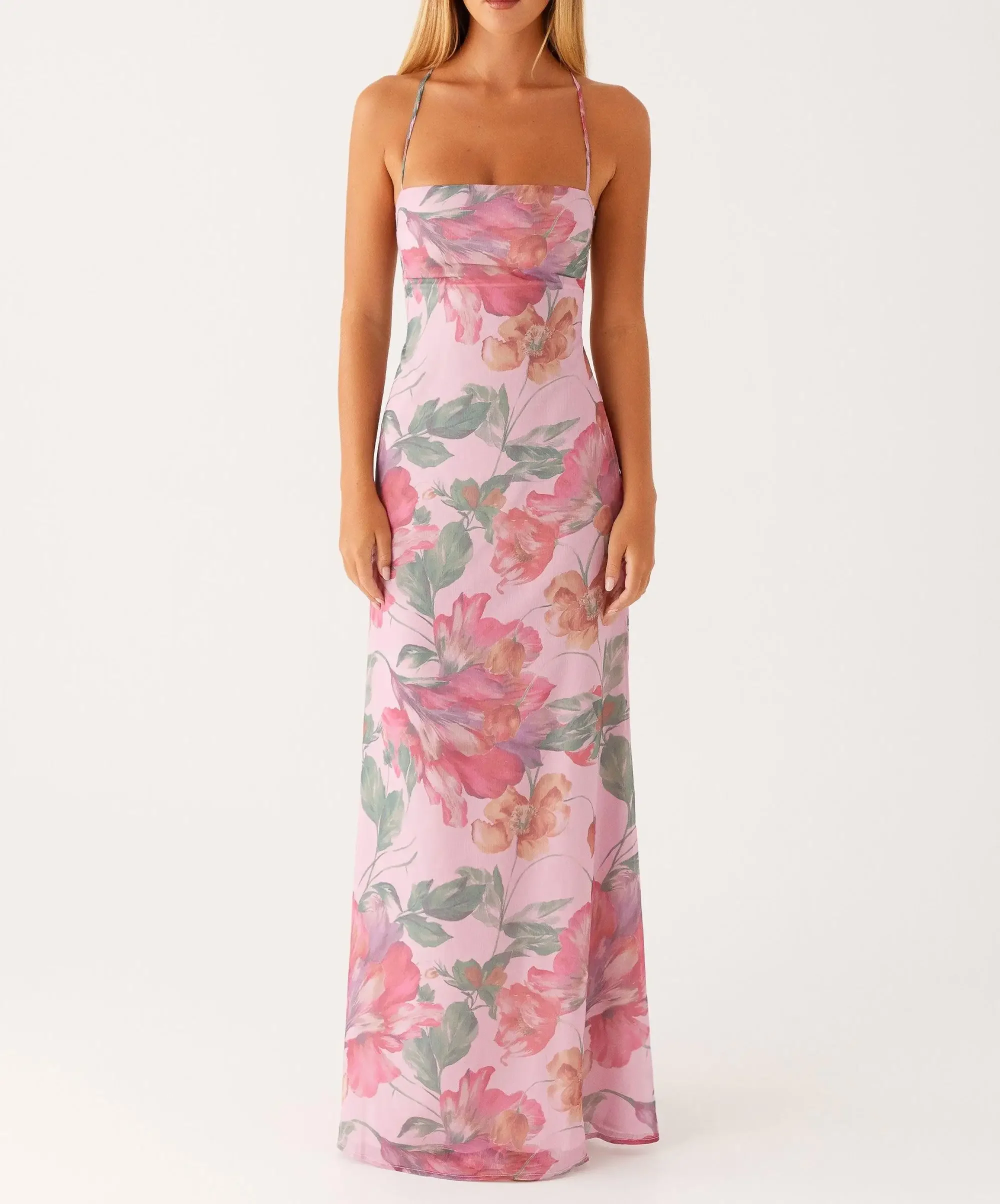 Women Long Dress Floral Print Sleeveless Cami Dress Summer Cross Tie-Up Backless Fashion Spaghetti Strap Dress Hot Sale S M L
Women Long Dress Floral Print Sleeveless Cami Dress Summer Cross Tie-Up Backless Fashion Spaghetti Strap Dress Hot Sale S M L