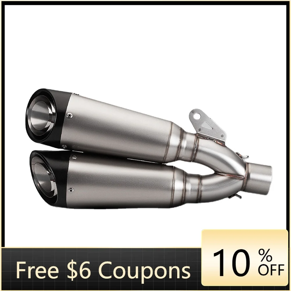 STLF Universal 51MM Stainless Steel Motorcycle Exhaust Pipe Muffler Marked Double Escape New Condition 
STLF Universal 51MM Stainless Steel Motorcycle Exhaust Pipe Muffler Marked Double Escape New Condition