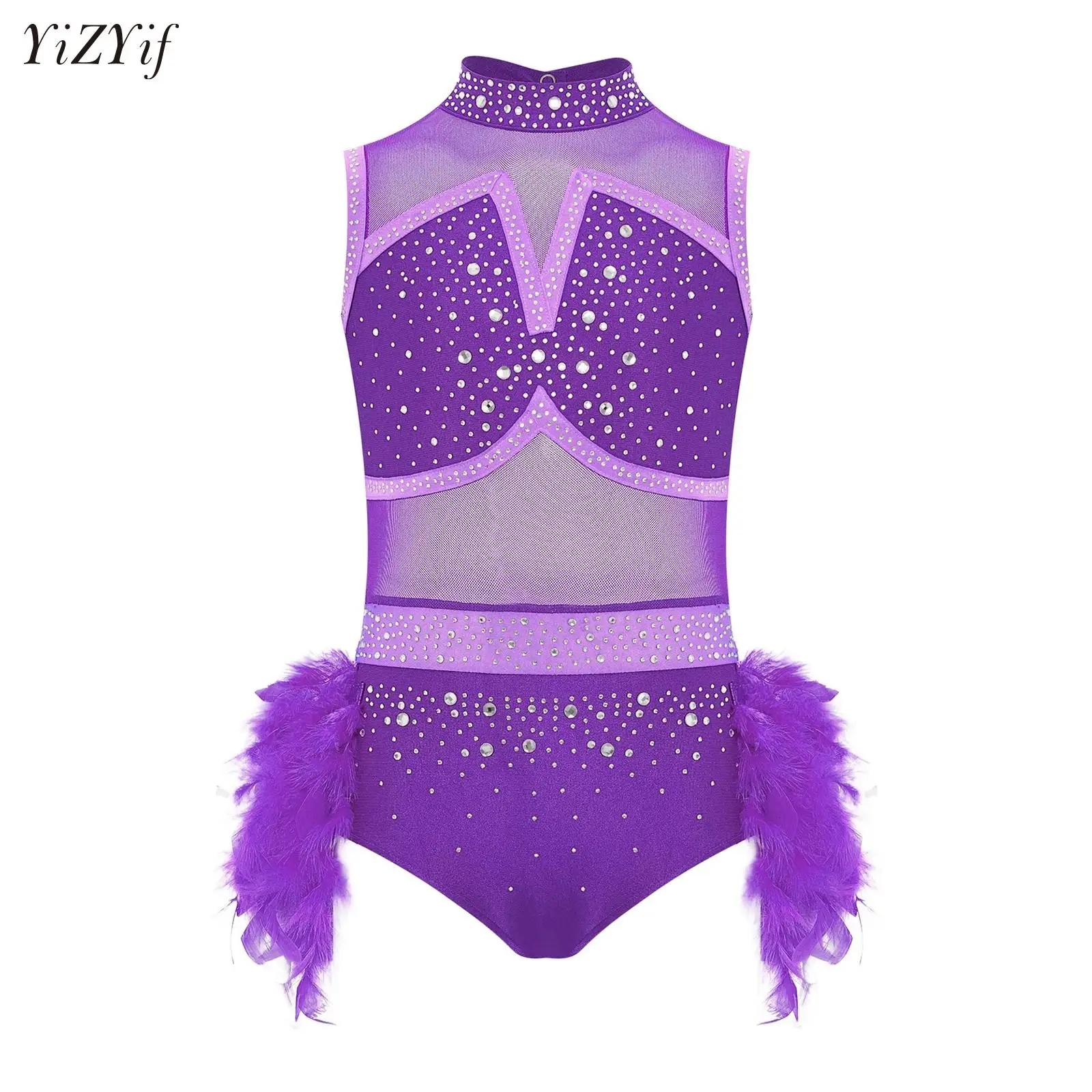 Kids Girls Ballet Dress Rhinestone Gymnastics Leotard Figure Skating Feather Tulle Skirted Bodysuit Jersey Performance Costume
Kids Girls Ballet Dress Rhinestone Gymnastics Leotard Figure Skating Feather Tulle Skirted Bodysuit Jersey Performance Costume