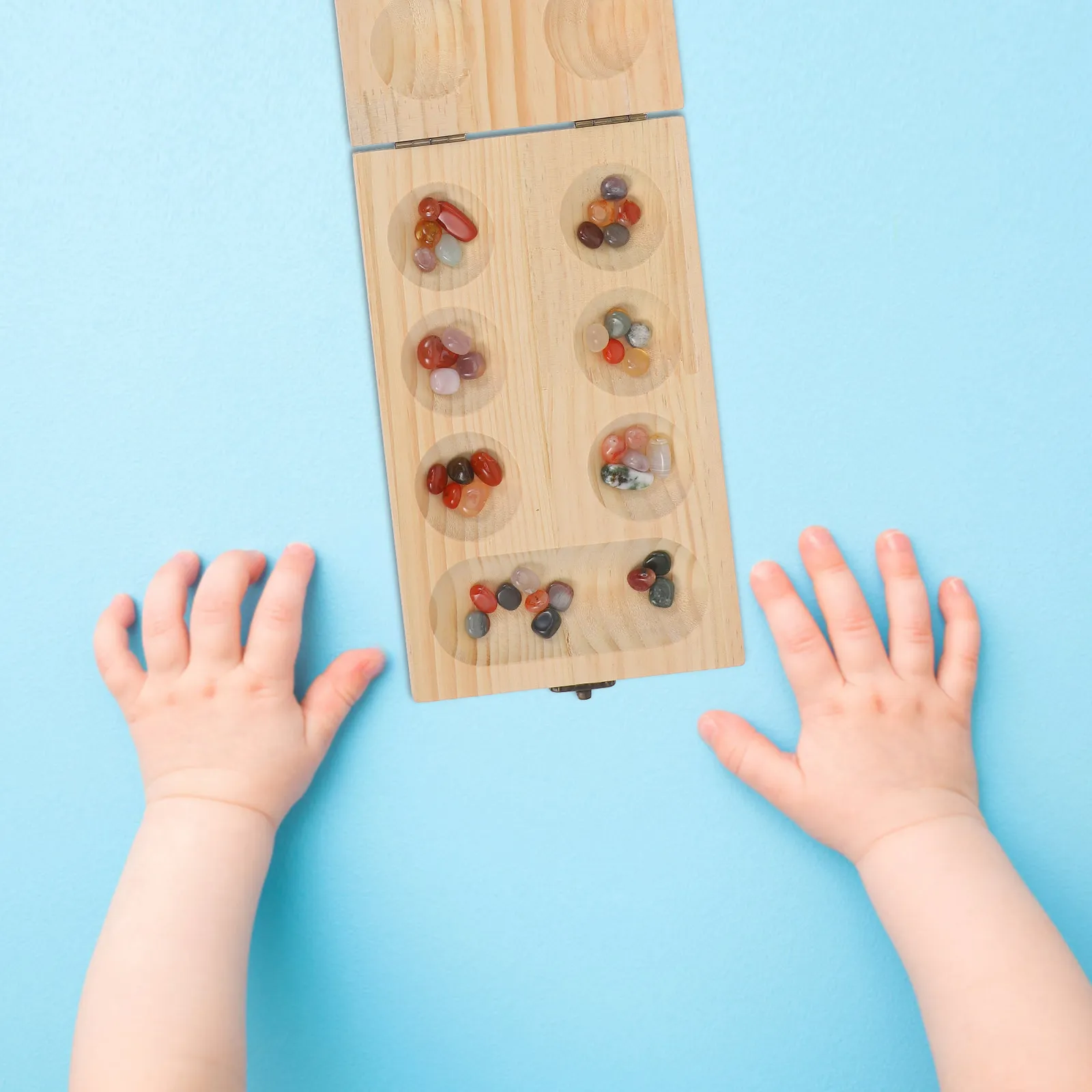 1Set Wooden Mancala Board Game Folding Strategy Counting Training Logic for Family Kids
1Set Wooden Mancala Board Game Folding Strategy Counting Training Logic for Family Kids