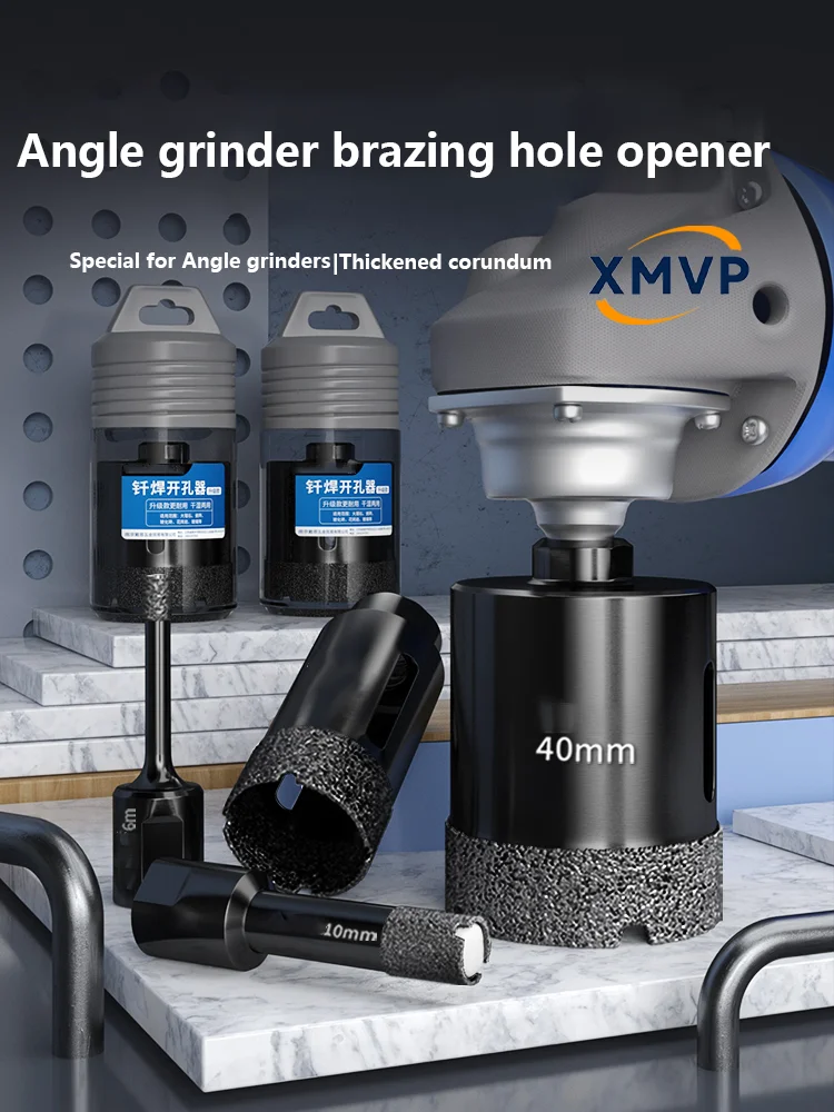 Специальный открыватель отверстий для плитки для угловых шлифовальных машин, полностью керамическое стекло, сверло для сухого сверления из мрамора и гранита, высокая твердость.
Специальный открыватель отверстий для плитки для угловых шлифовальных машин, полностью керамическое стекло, сверло для сухого сверления из мрамора и гранита, высокая твердость.