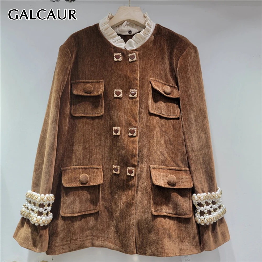 GALCAUR Coffee Spliced Button Basics Jacket Female O Neck Long Sleeve Loose Streetwear Women's Winter Jackets Style Fashion New
GALCAUR Coffee Spliced Button Basics Jacket Female O Neck Long Sleeve Loose Streetwear Women's Winter Jackets Style Fashion New