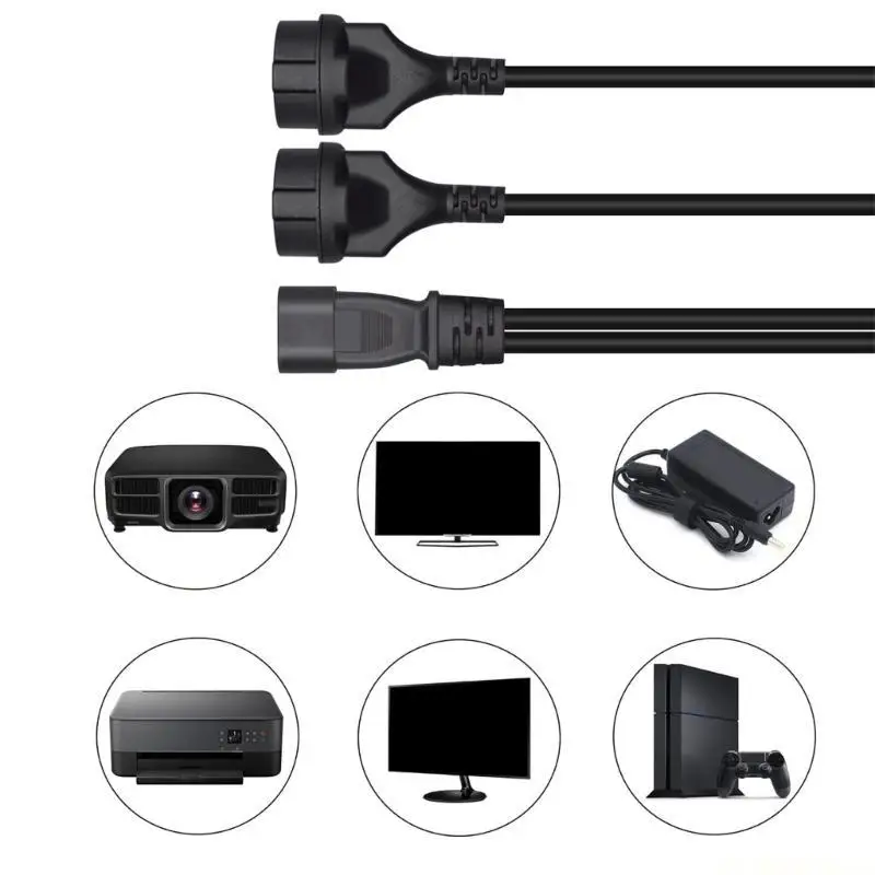 E56B 10A C14 to 2xEU4.0MM Adapter Cable, 1 to 2 Power Extension For Electronics, 0.32m Length
E56B 10A C14 to 2xEU4.0MM Adapter Cable, 1 to 2 Power Extension For Electronics, 0.32m Length