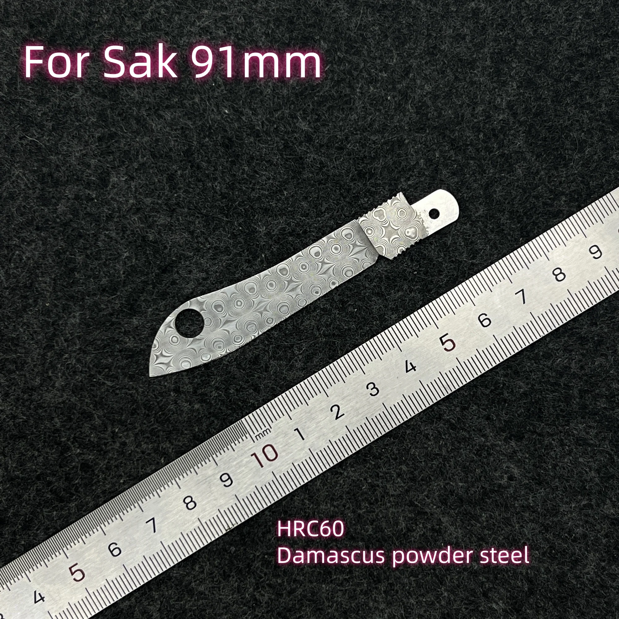 Damascus Steel Replacement Large Blade with Open hole For 91mm Victorinox Swiss Army Knife SAK Folding Knife DIY Accessories
Damascus Steel Replacement Large Blade with Open hole For 91mm Victorinox Swiss Army Knife SAK Folding Knife DIY Accessories
