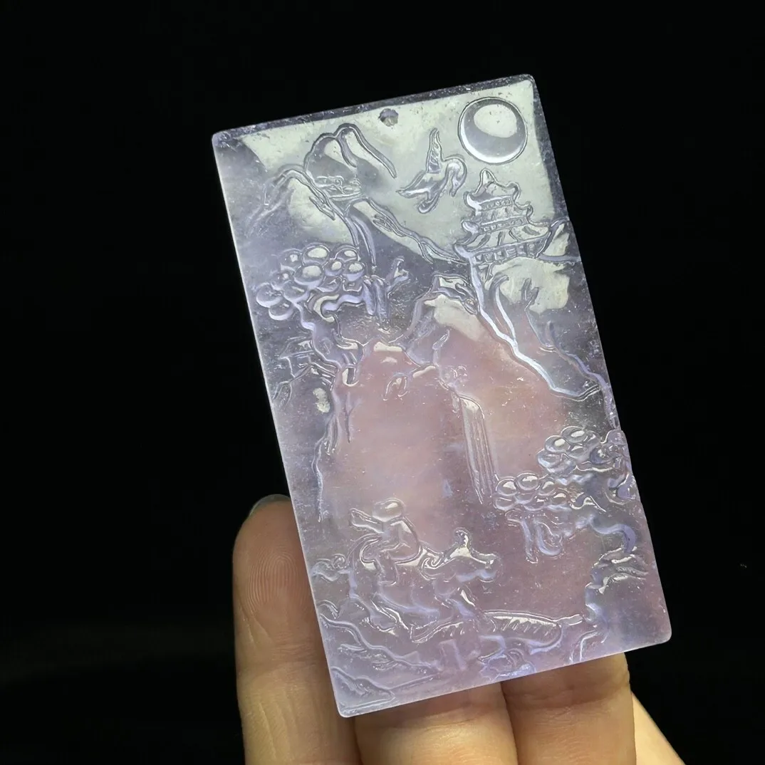 AAA Real natural Ice purple Jade Jadeite landscape Pendant&Necklaces
AAA Real natural Ice purple Jade Jadeite landscape Pendant&Necklaces