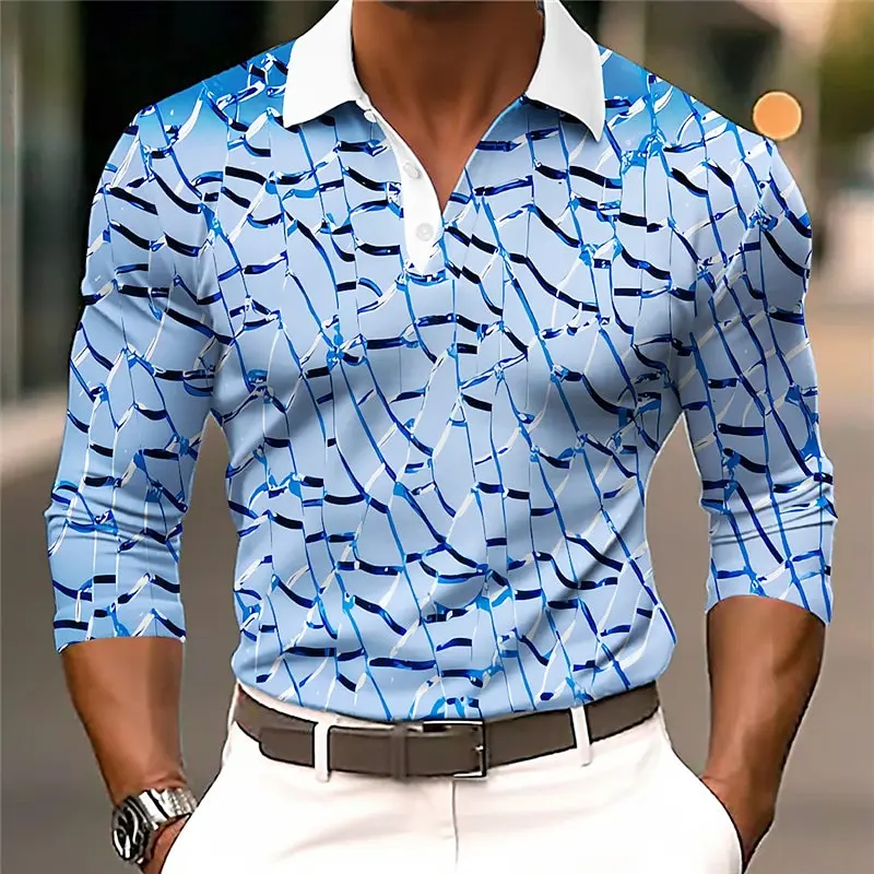 Men's Gradient Glass Print Long Sleeve Polo Shirt Lapel Sports Leisure Outdoor Office Daily Wear Button Spring Autumn Winter
Men's Gradient Glass Print Long Sleeve Polo Shirt Lapel Sports Leisure Outdoor Office Daily Wear Button Spring Autumn Winter