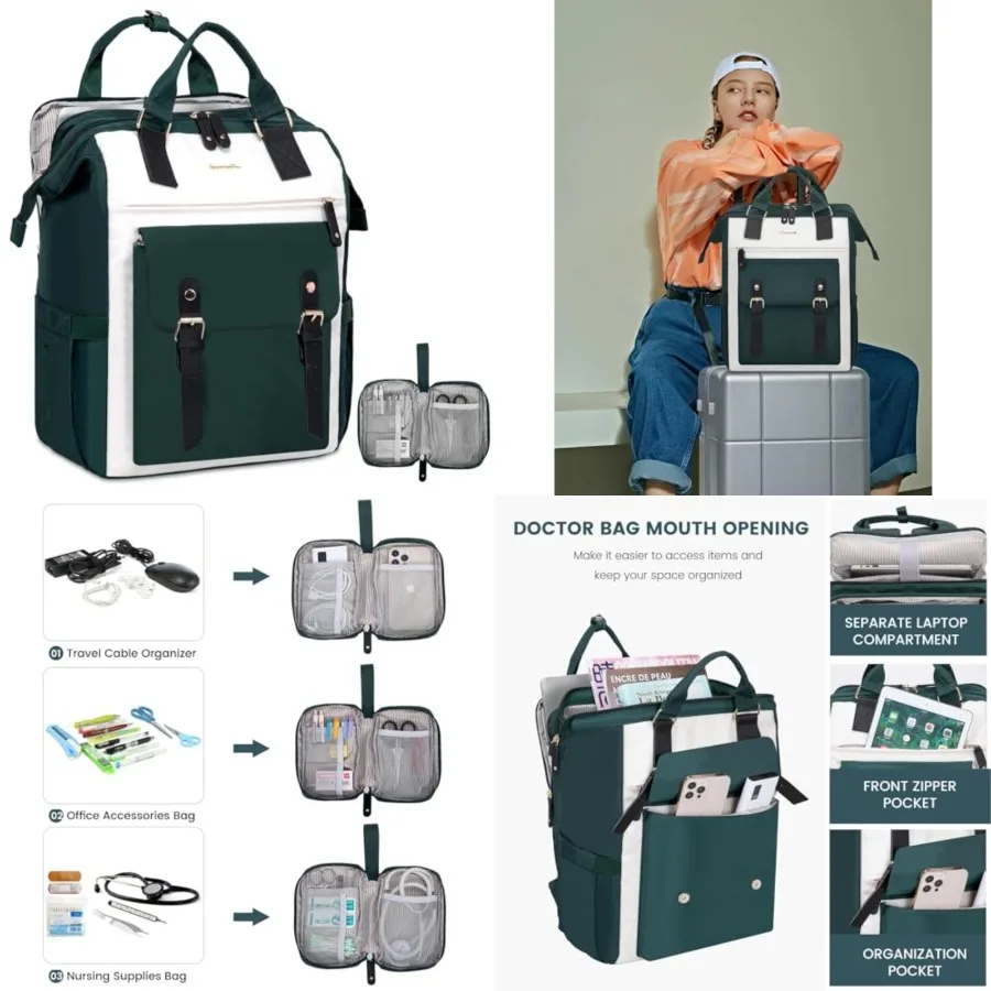 Laptop Backpack, Travel Bag with Laptop Compartment, Water Resistant Teacher Nurse Doctor Work Bag, Anti-theft Daypack
Laptop Backpack, Travel Bag with Laptop Compartment, Water Resistant Teacher Nurse Doctor Work Bag, Anti-theft Daypack