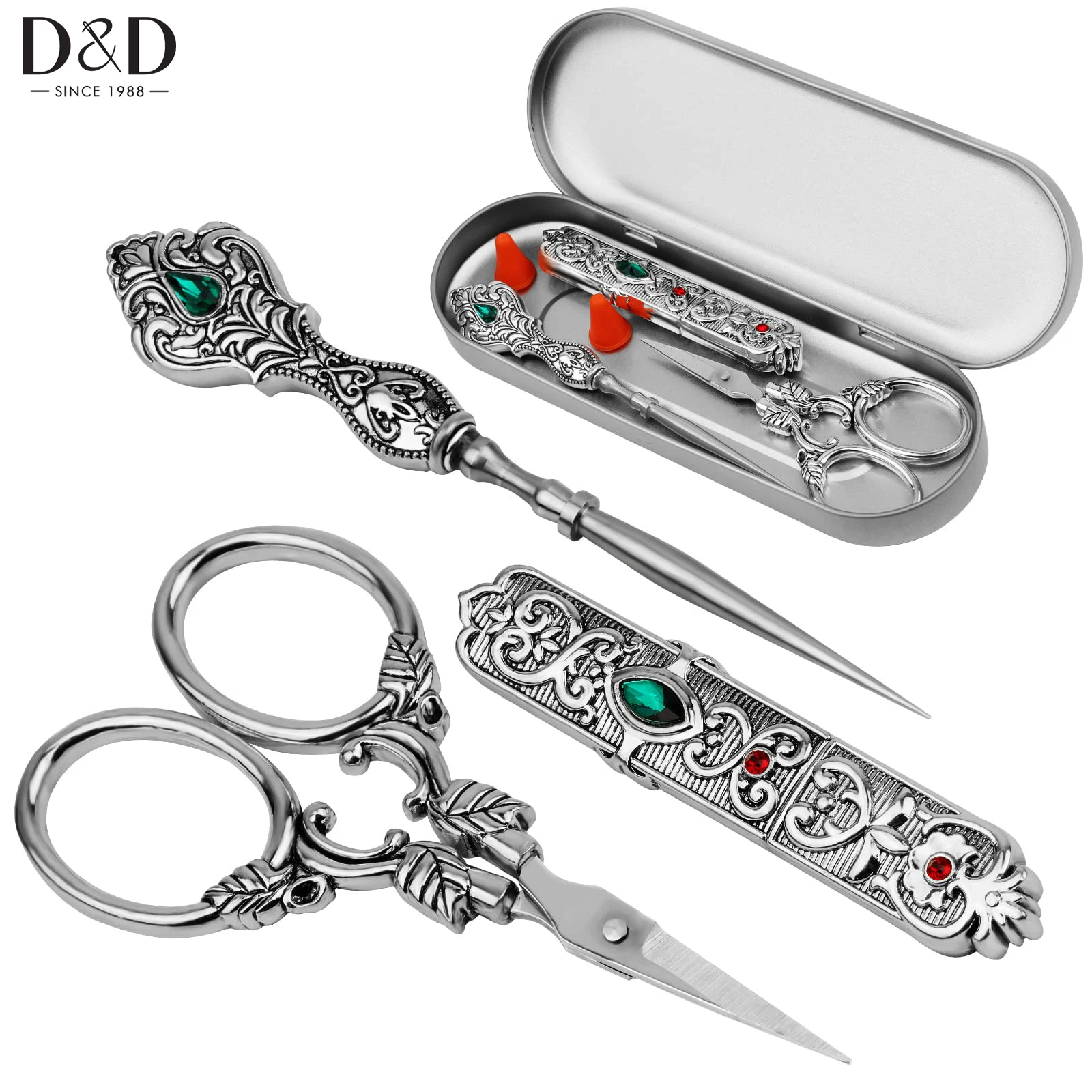 1 set Embroidery Scissors Kits European Style Vintage Scissors Sewing Tools Kits with Sewing Needle Case for Embroidery
1 set Embroidery Scissors Kits European Style Vintage Scissors Sewing Tools Kits with Sewing Needle Case for Embroidery