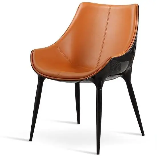 Modern Italian Minimalist Dining Chair Genuine Leather Luxury Plastic Orange Leather High-End Home Dining Rooms Cafe Hotel Black
Modern Italian Minimalist Dining Chair Genuine Leather Luxury Plastic Orange Leather High-End Home Dining Rooms Cafe Hotel Black