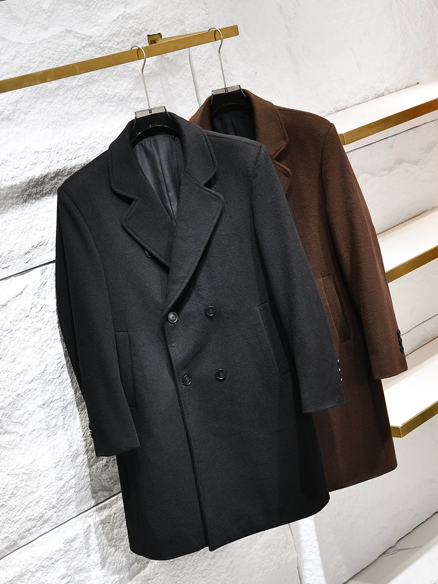Ultra-Fine Merino Wool Business Casual Mid-Length Men's Coat Fein Brand Standard Fit Winter Fashion Urban Style Single-Button
Ultra-Fine Merino Wool Business Casual Mid-Length Men's Coat Fein Brand Standard Fit Winter Fashion Urban Style Single-Button