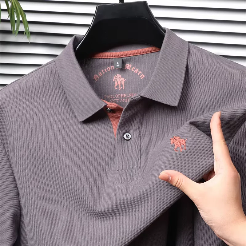 100% чистый хлопок Мужские рубашки с длинными рукавами POLO Осенняя мода Высококачественная вышивка Гольф Высококачественная хлопковая футболка
100% чистый хлопок Мужские рубашки с длинными рукавами POLO Осенняя мода Высококачественная вышивка Гольф Высококачественная хлопковая футболка