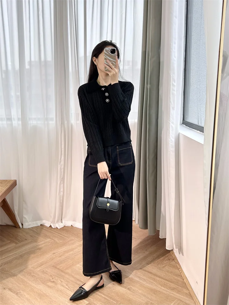Retro Lazy Style S Home~2024 Spring/Summer French Polo Neck Short Black Slim Fit Knitted Women's Top
Retro Lazy Style S Home~2024 Spring/Summer French Polo Neck Short Black Slim Fit Knitted Women's Top