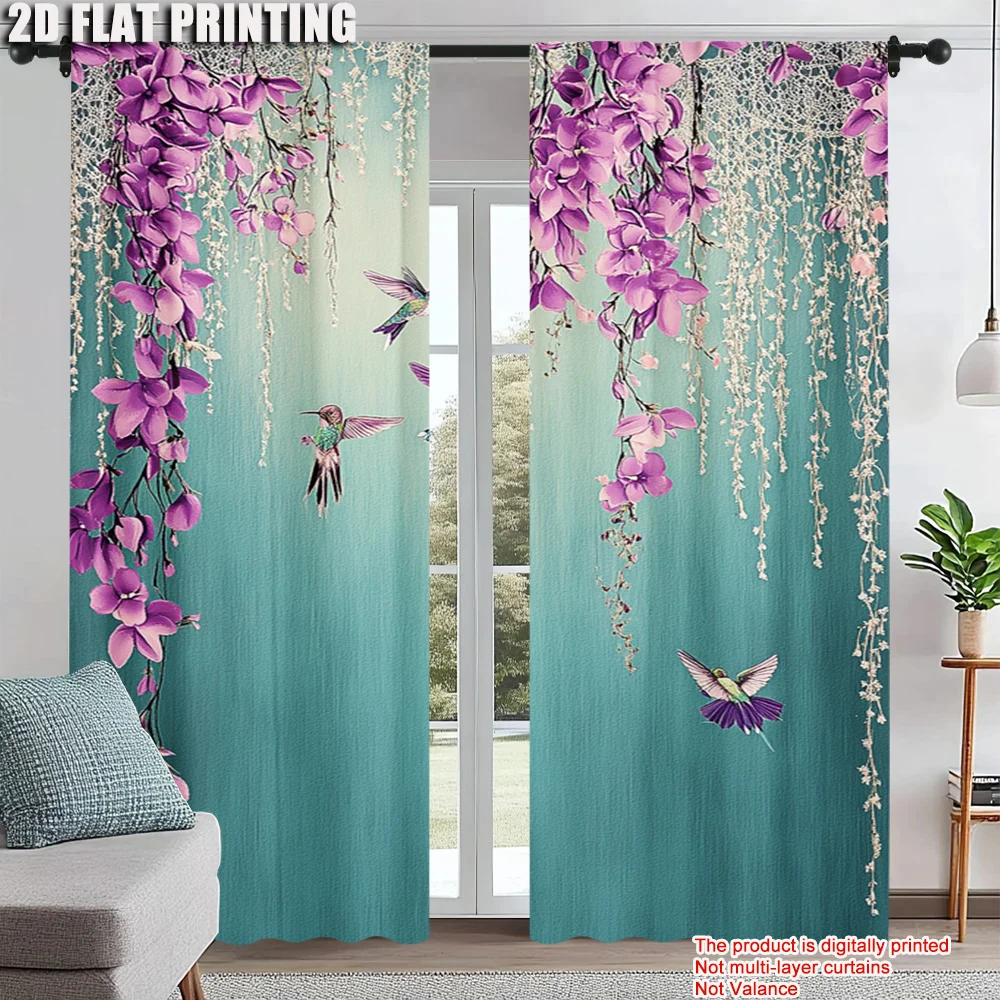2Pcs Blackout Flower Bird Print Curtains For Living Room Bedroom Office Kitchen Home Decor Room Decor Uv-Resistant
2Pcs Blackout Flower Bird Print Curtains For Living Room Bedroom Office Kitchen Home Decor Room Decor Uv-Resistant