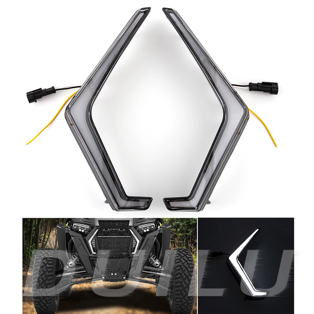 2 передних указателя поворота с акцентом на передний клык для Polaris RZR XP Turbo/1000 2019-2022 2020 2021 
2 передних указателя поворота с акцентом на передний клык для Polaris RZR XP Turbo/1000 2019-2022 2020 2021