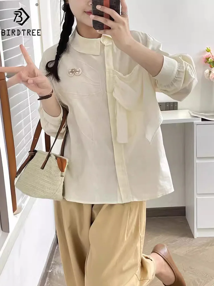 New Spring Cotton Casual Fashion Shirt Women's Bow Designed Tops Long Sleeve Loose Blouses 2024 Autumn T44497QM
New Spring Cotton Casual Fashion Shirt Women's Bow Designed Tops Long Sleeve Loose Blouses 2024 Autumn T44497QM