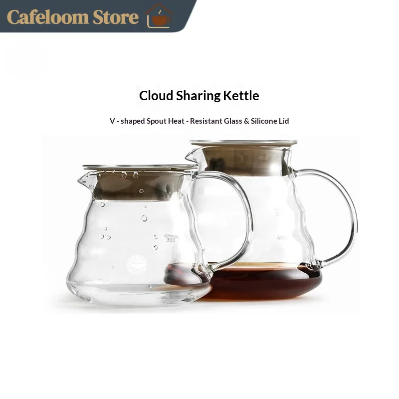Cafedekona Cloud Shape Coffee Server Heat Resistant Glass 360ml 600ml Pour Over Coffee Pot Household Coffee Brewing Utensil
Cafedekona Cloud Shape Coffee Server Heat Resistant Glass 360ml 600ml Pour Over Coffee Pot Household Coffee Brewing Utensil