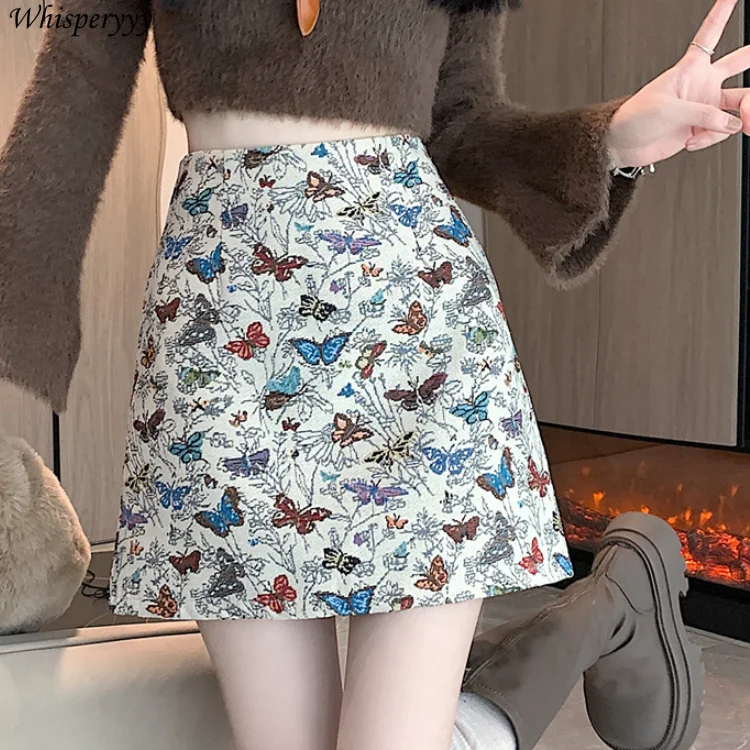 Новая жаккардовая юбка трапециевидной формы с вышивкой бабочки, женская корейская модная одежда, китайская тонкая юбка с высокой талией, женская
Новая жаккардовая юбка трапециевидной формы с вышивкой бабочки, женская корейская модная одежда, китайская тонкая юбка с высокой талией, женская