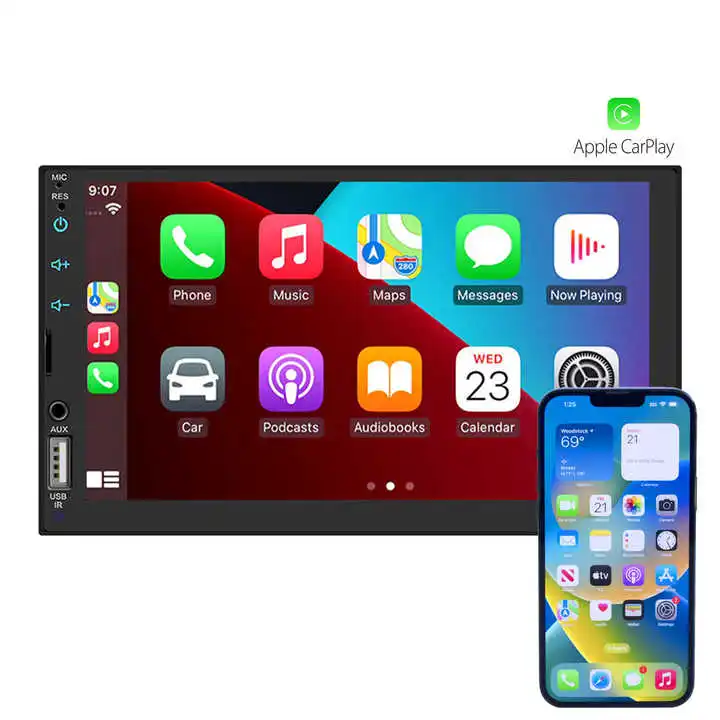 Беспроводной Carplay-экран для автомобиля, 7-дюймовая портативная автомобильная стереосистема с умным голосовым управлением, GPS-навигация, автомобильное спутниковое радио
Беспроводной Carplay-экран для автомобиля, 7-дюймовая портативная автомобильная стереосистема с умным голосовым управлением, GPS-навигация, автомобильное спутниковое радио