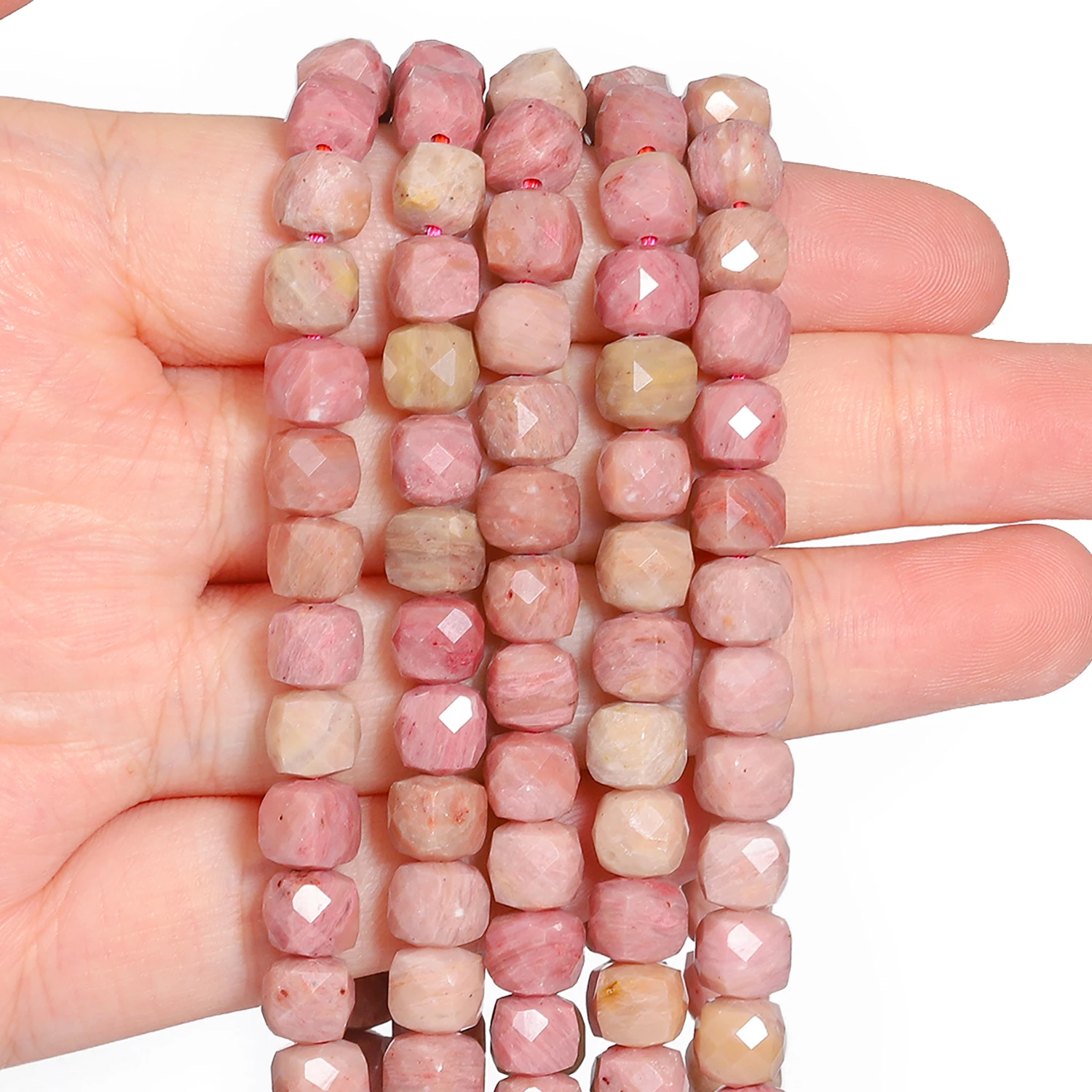 7mm AAA Cube Faceted Rhodonite Beads Natural Stone Pink Square Spacer Beads For Jewelry Making Supplies DIY Charms Bracelet 15''
7mm AAA Cube Faceted Rhodonite Beads Natural Stone Pink Square Spacer Beads For Jewelry Making Supplies DIY Charms Bracelet 15''