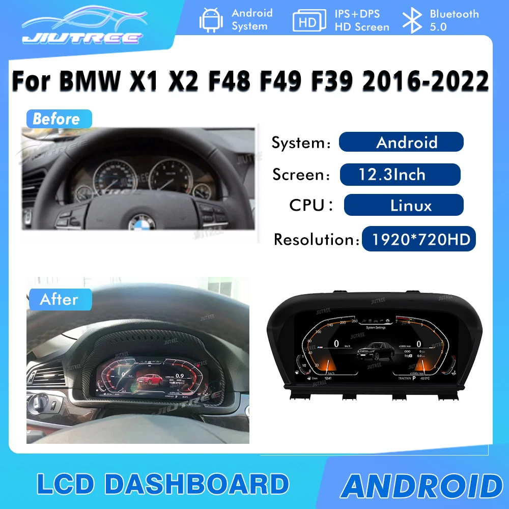 Автомобильный цифровой кластер 12,3 дюйма для BMW X1 X2 F48 F49 F39 2016-2022, новейший оригинальный прибор, ЖК-дисплей, спидметры, приборная панель, плеер
Автомобильный цифровой кластер 12,3 дюйма для BMW X1 X2 F48 F49 F39 2016-2022, новейший оригинальный прибор, ЖК-дисплей, спидметры, приборная панель, плеер