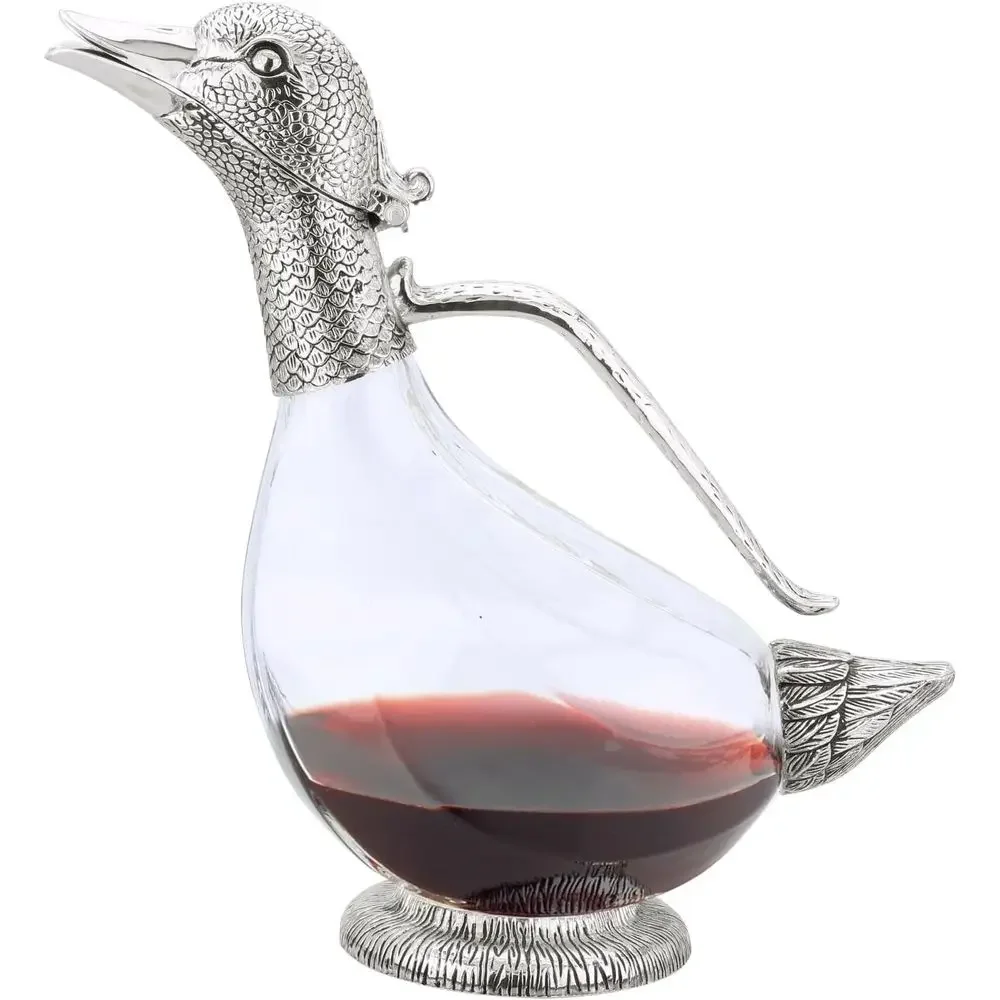 Regent Silverplated Duck Decanter 25.3 oz, 750ml Carae, Wine Git, Decanter or Wine, Men/Women's Good Git on Special Day
Regent Silverplated Duck Decanter 25.3 oz, 750ml Carae, Wine Git, Decanter or Wine, Men/Women's Good Git on Special Day