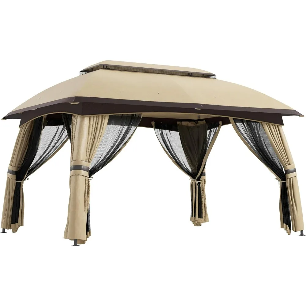 Patio Gazebo, Outdoor Gazebo Canopy Shelter With Netting, Vented Roof, Steel Frame For Garden, Lawn, Backyard, And Deck, Canopy
Patio Gazebo, Outdoor Gazebo Canopy Shelter With Netting, Vented Roof, Steel Frame For Garden, Lawn, Backyard, And Deck, Canopy