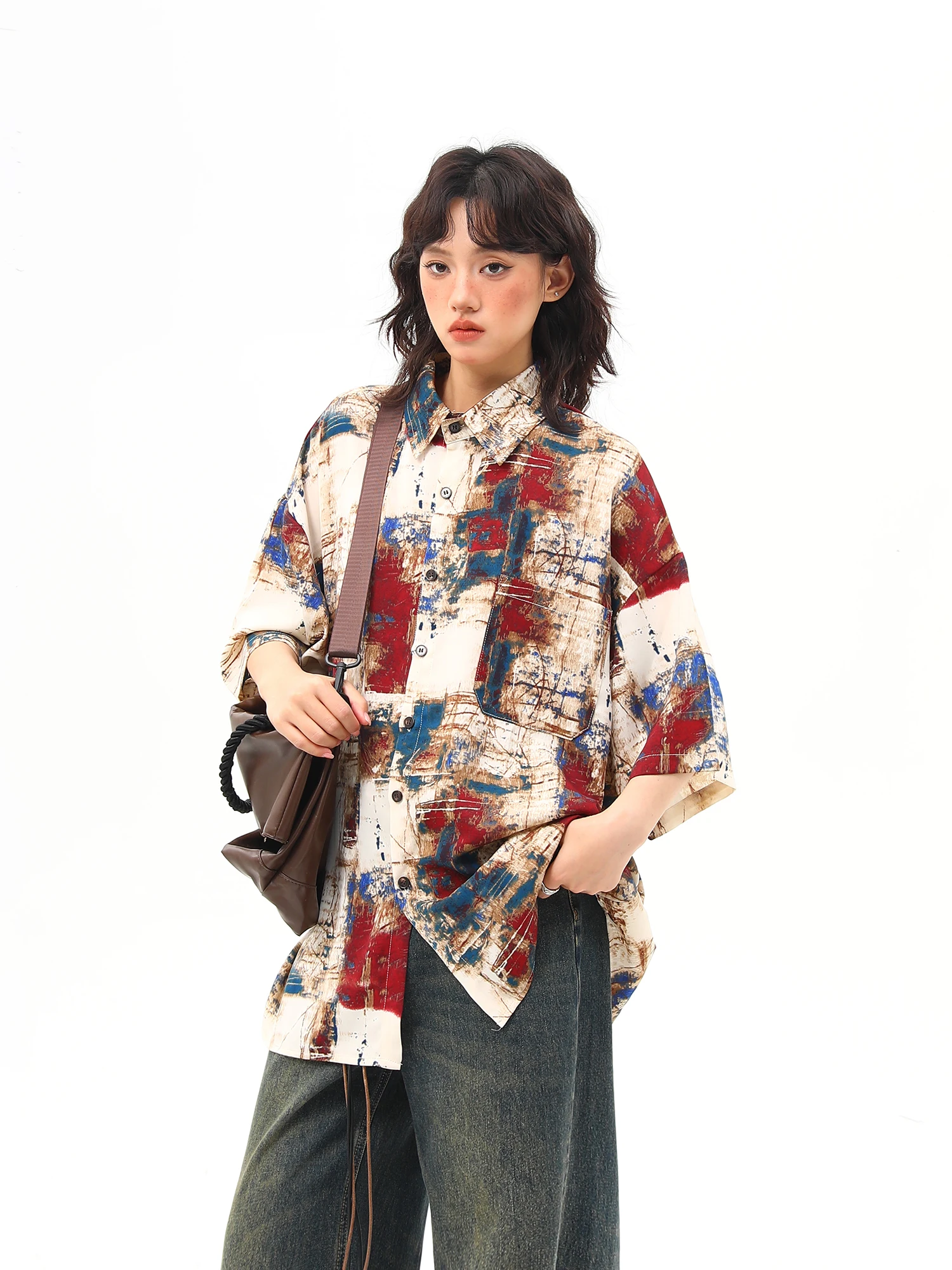 Женская рубашка с оригинальным принтом в стиле масляной живописи, винтажная, ретро, персонализированная, дышащая, из полиэфирного волокна
Женская рубашка с оригинальным принтом в стиле масляной живописи, винтажная, ретро, персонализированная, дышащая, из полиэфирного волокна