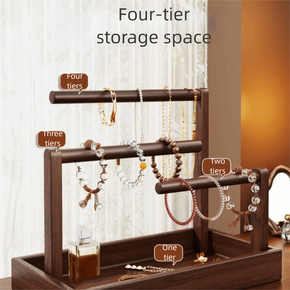 Solid Wood Jewelry Stand Large Size Multi-Layer Design Ring Earring Necklace Display Retro Style Wooden Material
Solid Wood Jewelry Stand Large Size Multi-Layer Design Ring Earring Necklace Display Retro Style Wooden Material