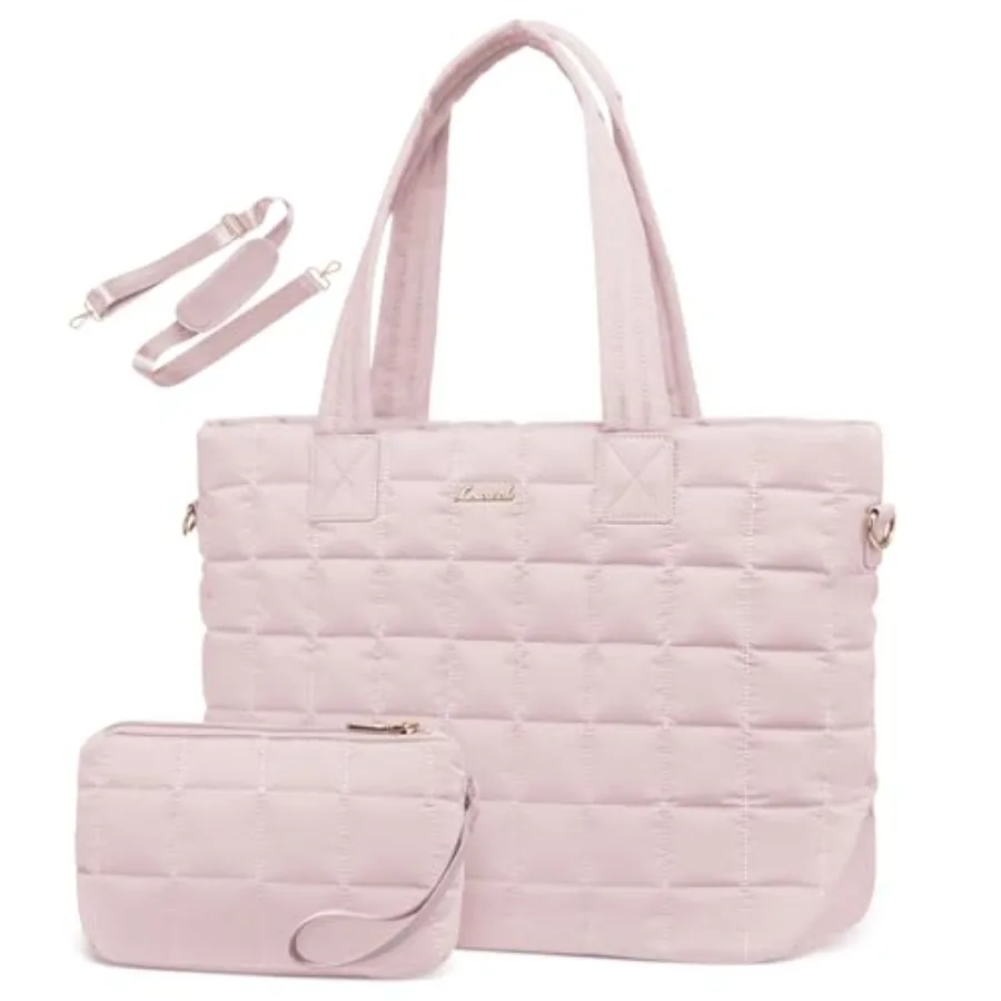 Laptop Tote Bag for Women, Large Puffer Work Computer Tote Bags for Teacher Nurse, Quilted Women's Purse Tote Shoulder Handbags
Laptop Tote Bag for Women, Large Puffer Work Computer Tote Bags for Teacher Nurse, Quilted Women's Purse Tote Shoulder Handbags