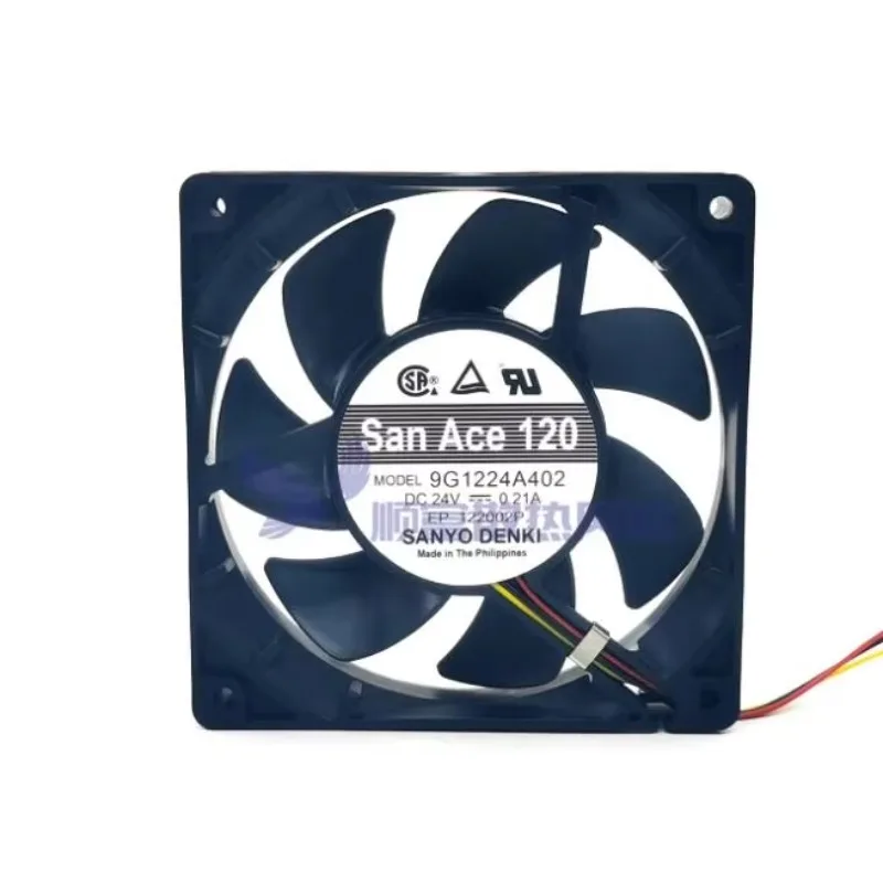 Sanyo Denki 9G1224A402 DC 24V 0.21A 120x120x38mm 3-Wire Server Cooling Fan
Sanyo Denki 9G1224A402 DC 24V 0.21A 120x120x38mm 3-Wire Server Cooling Fan