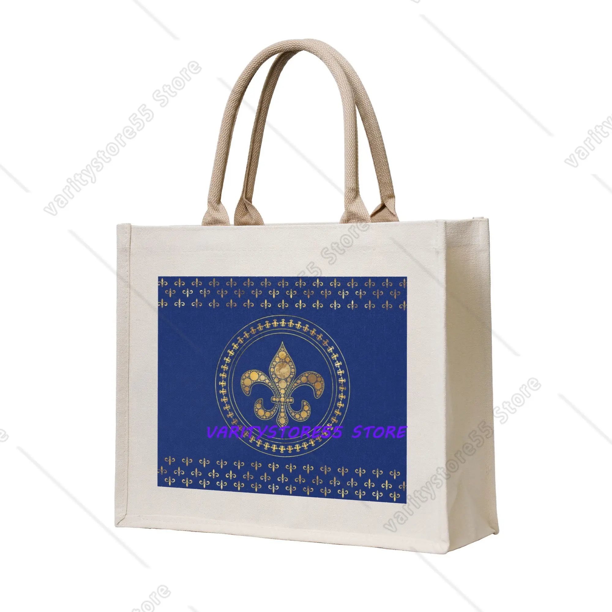 Recycling Fleur-De-Lys Gold and Royal Blue Shopping Bag Women Tote Bag Portable Fleur De Lis Lily Flower Grocery Shopper Bags
Recycling Fleur-De-Lys Gold and Royal Blue Shopping Bag Women Tote Bag Portable Fleur De Lis Lily Flower Grocery Shopper Bags