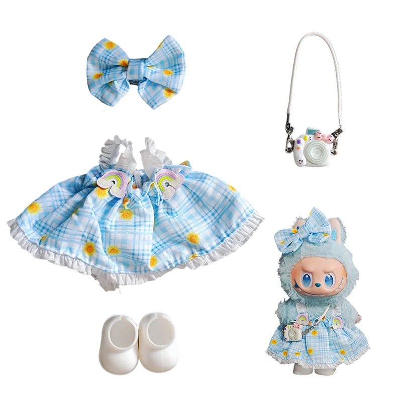 For 17cm Labubu V2 V1 Mini Doll Clothing Wrinkled Dress Knitted Straw Hat Vacation Style Labubu Clothes Ropa Labubu
For 17cm Labubu V2 V1 Mini Doll Clothing Wrinkled Dress Knitted Straw Hat Vacation Style Labubu Clothes Ropa Labubu