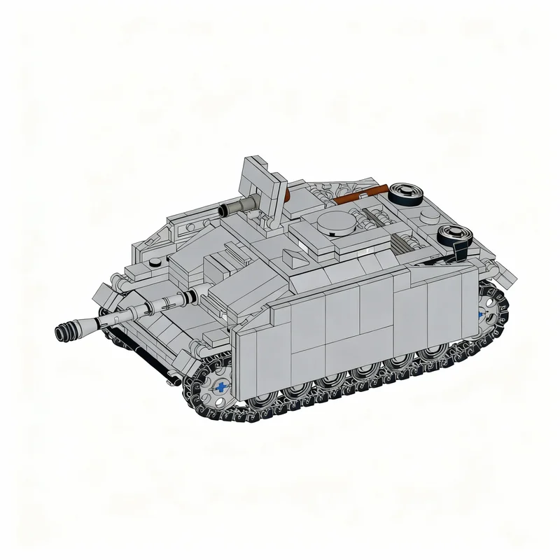566PCS MOC Creative Model Stug Iii Ausf G Building Blocks Collectible Display DIY Bricks Gift Decoration Collection Showcase Set
566PCS MOC Creative Model Stug Iii Ausf G Building Blocks Collectible Display DIY Bricks Gift Decoration Collection Showcase Set