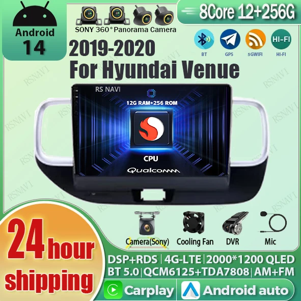 Android14 Car Radio For Hyundai Venue RHD 2019 2020 2021 Navigation GPS Multimedia Video Player Stereo Carplay+Auto DSP WiFi+4G
Android14 Car Radio For Hyundai Venue RHD 2019 2020 2021 Navigation GPS Multimedia Video Player Stereo Carplay+Auto DSP WiFi+4G