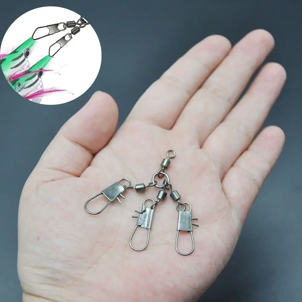 3Way Fishing Snap Connector with Pin Bearing Barrel Stainless Steel Rolling Swivel Sea Fishing Solid Ring Heavy Duty Ball
3Way Fishing Snap Connector with Pin Bearing Barrel Stainless Steel Rolling Swivel Sea Fishing Solid Ring Heavy Duty Ball