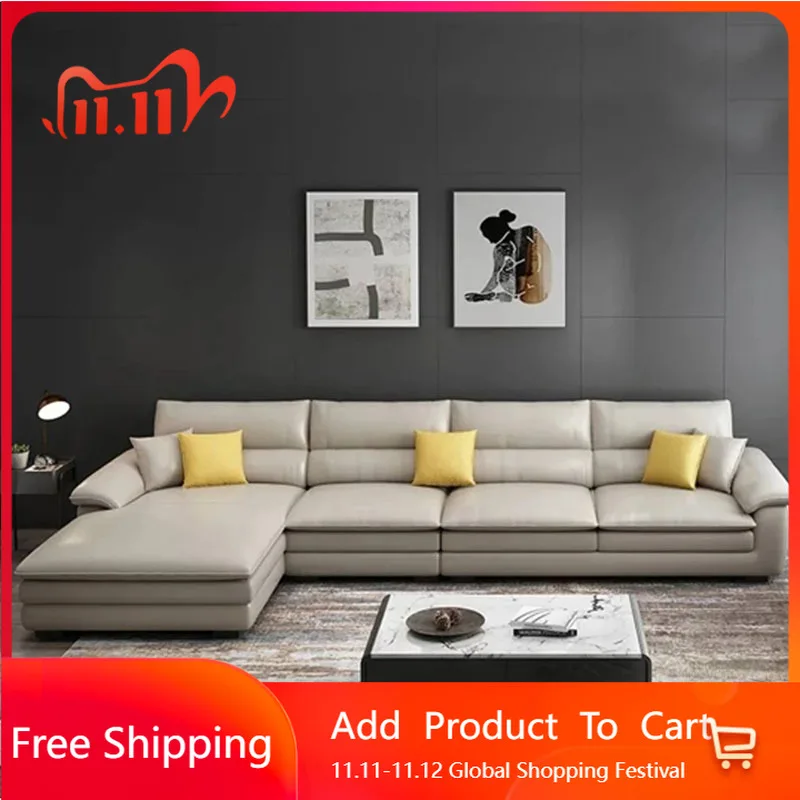 Magazine Nordic Living Room Sofa Italian Modern Genuine Leather Couch L-shaped Sectional Sofa Modern Divano Trendy Furniture
Magazine Nordic Living Room Sofa Italian Modern Genuine Leather Couch L-shaped Sectional Sofa Modern Divano Trendy Furniture