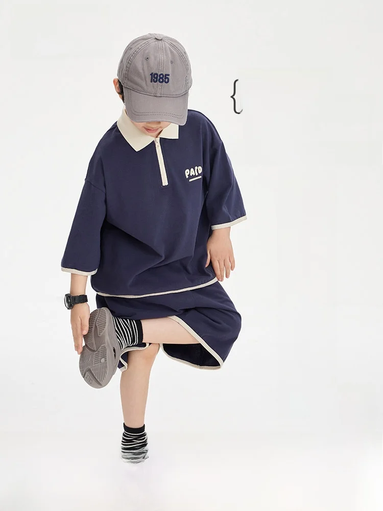 Pure Cotton Children's Sportswear Set for Boys Summer Fashionable Two-Piece Suit Korean Style Lake City Brand New Arrival
Pure Cotton Children's Sportswear Set for Boys Summer Fashionable Two-Piece Suit Korean Style Lake City Brand New Arrival